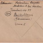 Bizone Merkstein 2 ü. Herzogenrath Poststelle I Gebühr bezahlt Brief n. USA 1948