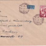BRD - 20 Pfg. Bundesjugendplan Brief Bardenberg ü. Herzogenrath - Aachen 1952