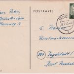 BRD - Geilenkirchen 18.5.62 aptierter Tagesstempel Karte n. Ingolstadt