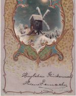 DR - 2 Pfg. Germania/Reichspost Ortskarte/Präge-Glückwunsch Wegberg 24.7.1901