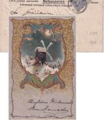 DR - 2 Pfg. Germania/Reichspost Ortskarte/Präge-Glückwunsch Wegberg 24.7.1901
