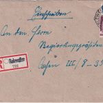 Bizone - Holzweiler ü. Erkelenz Poststelle I Einschreibebrief n. Aachen 1949