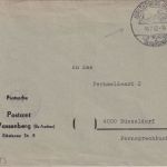 BRD - Wasserberg (Bz. Aachen) apt. Handwerbestpl. Postsache n. Düsseldorf 1962