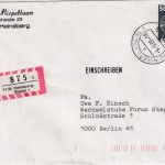 BRD - 500 Pfg. I&T Einschreibebrief Heinsberg - Berlin 1989