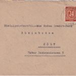 All.Bes. - Mariaweiler ü. Düren Poststelle I Brief n. Köln 1947