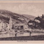 NRW - Heimbach (Eifel) Ortsansicht sw-AK gelaufen Bahnpost Düren Heimbach 1925