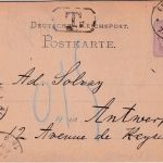 DR - 5 PfgE. Ganzsache n. BELGIEN Eschweiler 2 - Antwerpen 1879 Nachporto