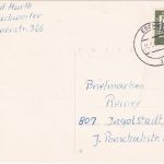 BRD - Eschweiler 11.1.63 aptierter Tagesstempel Karte n. Ingolstadt
