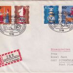 BRD - Eschweiler 1. BM-Ausstellung SST + Sonder-R-Zettel Einschreibebrief 1972