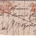 Österreich/Italien - Wien 28. JUN roter L2 Grenzfrankobrief n. Neapel 1838