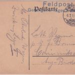 DR - Zwickau 1915 Feldpostkarte/Kriegsgefangenenlager n. Crimmitschau