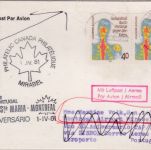 BRD - 2x40 Pfg. Krebsvorsorge TAP-Sonderflug 10 J. Lissabon - Monteal 1981