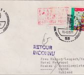 BRD/Postkrieg - Bonn 1971 Brief i.d. UdSSR PWZ abgerissen - kyrill. Hinweis-Ra4