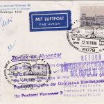 BRD/Postkrieg - 80 Pfg. Reichstag ex Block Lupo-Karte n. POLEN SST Neu-Isenburg