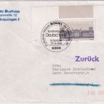 BRD/Postkrieg - 80 Pfg. Reichstag ex Block FDC ESST Bonn - Radebeul/DDR 1986