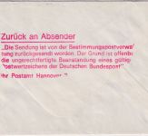 BRD/Postkrieg - 80 Pfg. Reichstag ex Block Brief Waltrop - Bitterfeld/DDR 1986