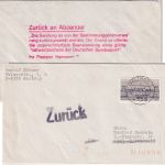BRD/Postkrieg - 80 Pfg. Reichstag ex Block Brief Waltrop - Bitterfeld/DDR 1986