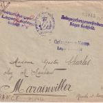 Bayern - Lager Lechfeld Kriegsgefangenenbrief n. FRANKREICH 1918 Lagerzensur