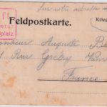 DR - Köln-Wahn Kriegsgefangenenkarte n. FRANKREICH dt./franz. Vordruck 1914