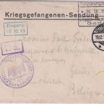 DR - Gütersloh 1915 Kriegsgefangenenbrief in die Etappe West - Lagerzensur