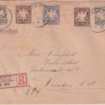 Bayern - 2 Pfg. Wappen Privatganzsache+Zusatz Einschreibebrief München 1907