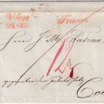 Österreich/Preussen - Wien 26. SEP L2 u. L1 "Franco" Grenzfrankobrief 1840