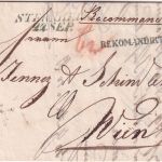 Österreich - Sternberg 22. SEP L2 + "Rekommandirt" Portobrief n. Wien 1841