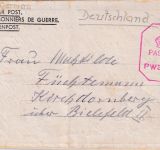 England - POW-Durchgangslager Kriegsgefangenenbrief n. Kirchdornberg 1944