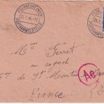 DR - Frankfurt a/M Postsammelstelle Zwangsarbeiterbrief n. FRANKREICH 1944