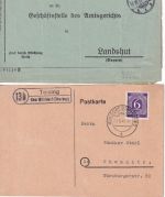 Mühldorf - Landpoststellen Sammlung (11 versch. Belege) aus 1932/1958