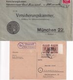 Erlangen - Landpoststellen Sammlung (32 versch. Belege) aus 1931/1959