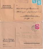 Erlangen - Landpoststellen Sammlung (32 versch. Belege) aus 1931/1959