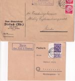 Roth b. Nürnberg - Landpoststellen Sammlung (38 versch. Belege) aus 1935/1961