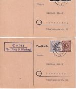 Roth b. Nürnberg - Landpoststellen Sammlung (38 versch. Belege) aus 1935/1961