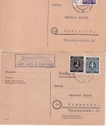 Roth b. Nürnberg - Landpoststellen Sammlung (38 versch. Belege) aus 1935/1961