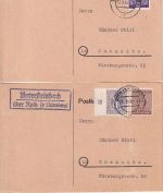 Roth b. Nürnberg - Landpoststellen Sammlung (38 versch. Belege) aus 1935/1961