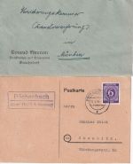 Roth b. Nürnberg - Landpoststellen Sammlung (38 versch. Belege) aus 1935/1961