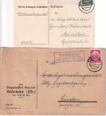 Roth b. Nürnberg - Landpoststellen Sammlung (38 versch. Belege) aus 1935/1961