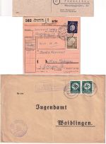 Roth b. Nürnberg - Landpoststellen Sammlung (38 versch. Belege) aus 1935/1961