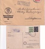 Marktoberdorf - Landpoststellen Sammlung (4 versch. Belege) aus 1932/1946