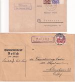 Landsberg - Landpoststellen Sammlung (16 versch. Belege) aus 1932/1946