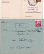 Landsberg - Landpoststellen Sammlung (16 versch. Belege) aus 1932/1946