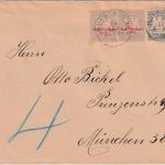 Bayern - 2 Pfg. Wappen Privatganzsache Ortsbrief München 38 1904 Nachporto