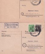 Rain a. Lech - Landpoststellen Sammlung (34 versch. Belege) aus 1936/1947