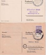 Rain a. Lech - Landpoststellen Sammlung (34 versch. Belege) aus 1936/1947