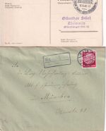 Rain a. Lech - Landpoststellen Sammlung (34 versch. Belege) aus 1936/1947