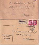 Rain a. Lech - Landpoststellen Sammlung (34 versch. Belege) aus 1936/1947