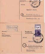 Rain a. Lech - Landpoststellen Sammlung (34 versch. Belege) aus 1936/1947