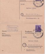 Rain a. Lech - Landpoststellen Sammlung (34 versch. Belege) aus 1936/1947