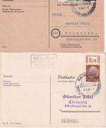 Rain a. Lech - Landpoststellen Sammlung (34 versch. Belege) aus 1936/1947